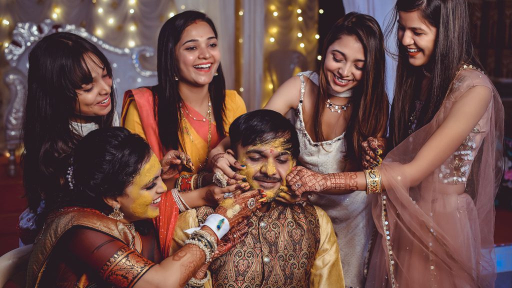 haldi ceremony pose